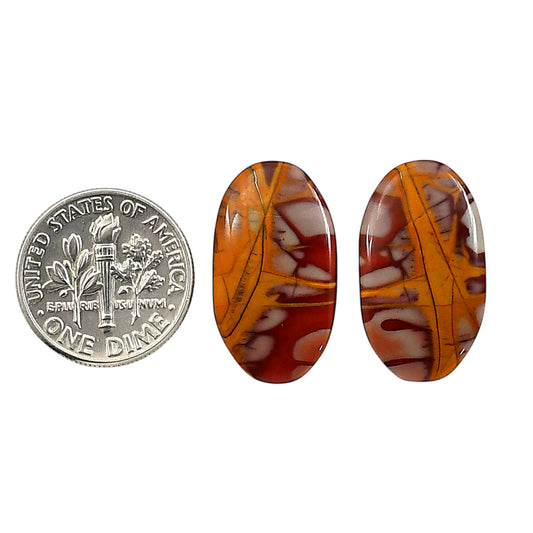 Noreena Jasper Pair 12.6x22.15x4.3 mm Oval Shape Polished Gemstone LS131-06708