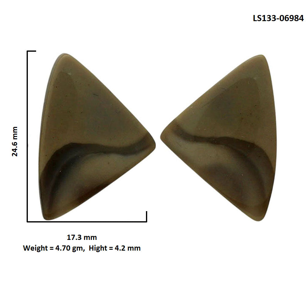 Flint Stone Pair 17.3x24.6x4.2 mm Fancy Shape Polished Gemstone LS133-06984