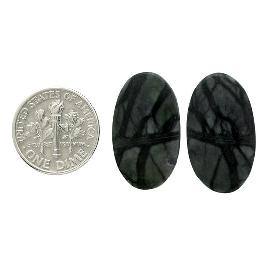 Picasso Jasper Pair 13.8x23.9x4 mm Oval Shape Polished Gemstone LS135-07085