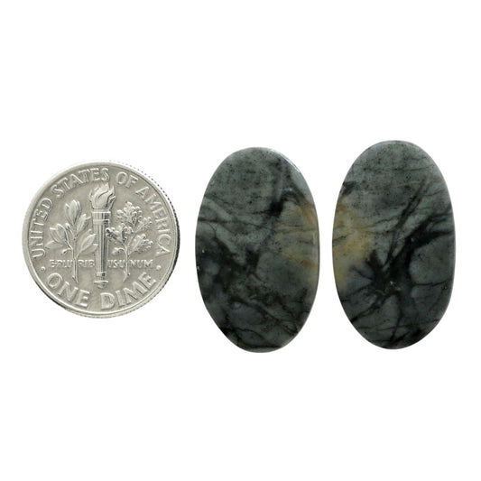 Picasso Jasper Pair 14x23.2x3.5 mm Oval Shape Polished Gemstone LS135-07087