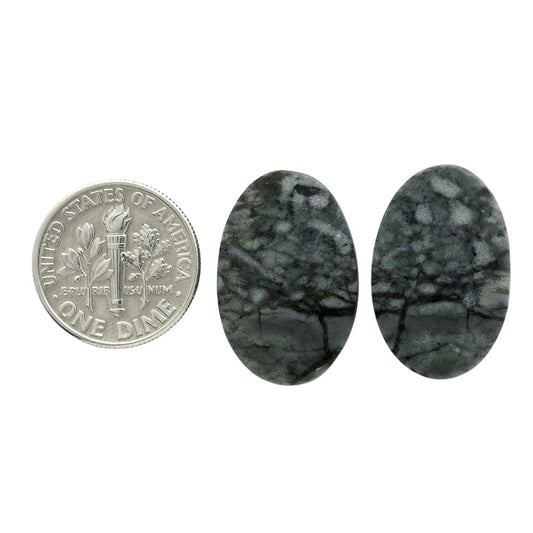 Picasso Jasper Pair 14.6x22.4x4.4 mm Oval Shape Polished Gemstone LS135-07092