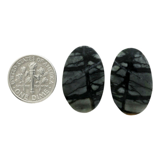Picasso Jasper Pair 15.1x24.1x3.8 mm Oval Shape Polished Gemstone LS135-07093
