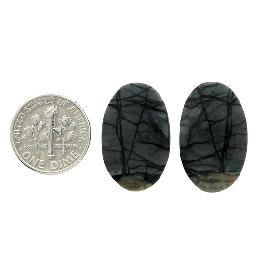 Picasso Jasper Pair 14.9x23.7x4 mm Oval Shape Polished Gemstone LS135-07098