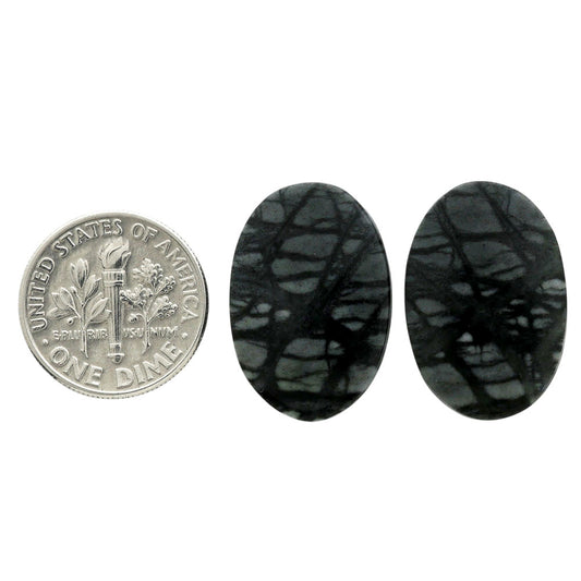 Picasso Jasper Pair 15.4x22.5x4 mm Oval Shape Polished Gemstone LS135-07106