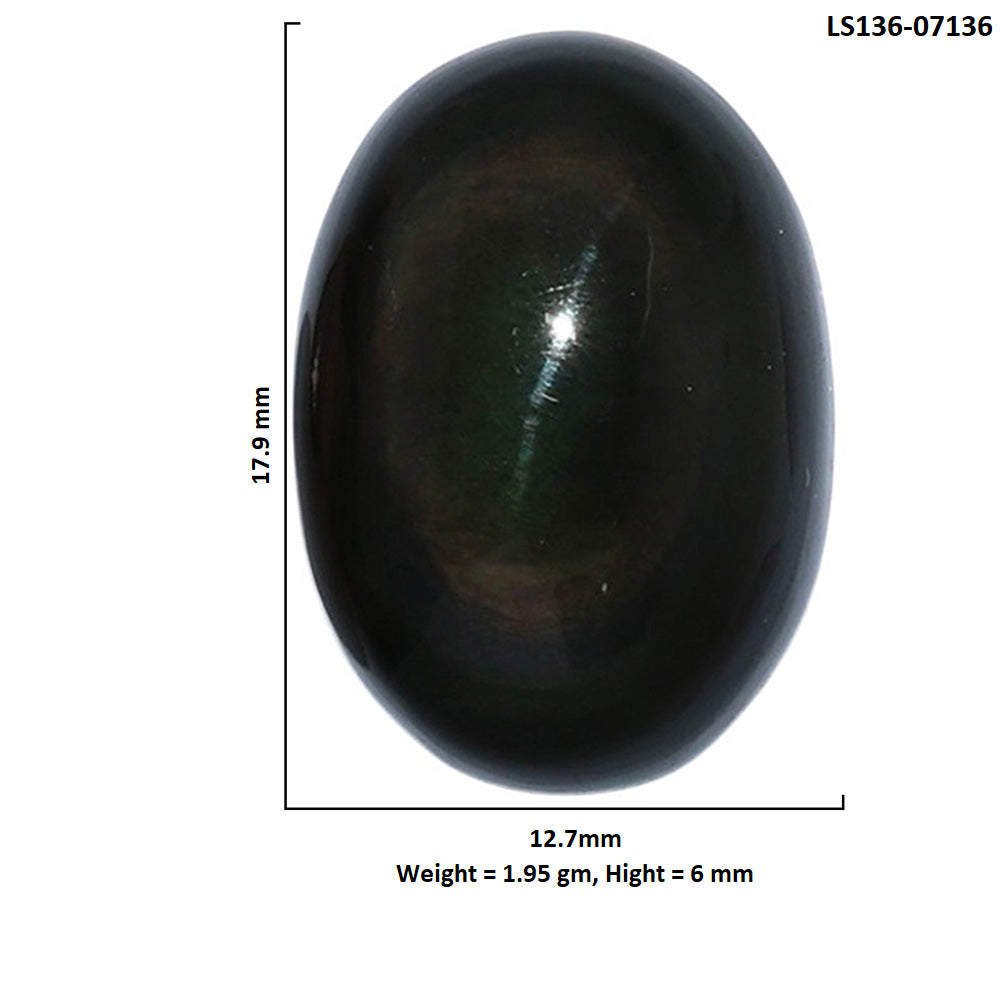 Obsidian Eye 12.7x17.9x6 mm Oval Shape Polished Gemstone LS136-07136
