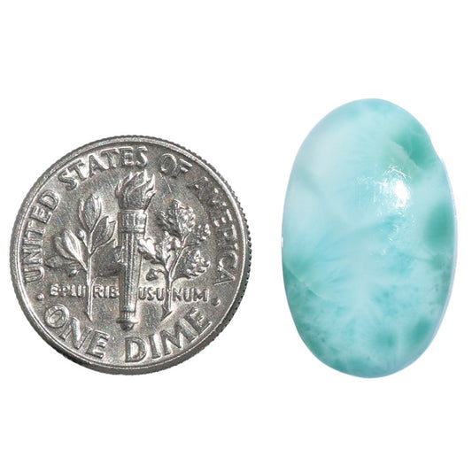 Larimar (Dominican Republic) 12.8x20.7x5 mm Oval Shape Polished Gemstone LS137-07174