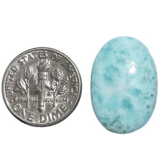Larimar (Dominican Republic) 15x22x5.5 mm Oval Shape Polished Gemstone LS137-07180