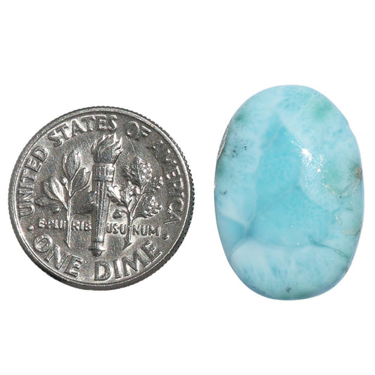 Larimar (Dominican Republic) 14.3x20.65x5.5 mm Oval Shape Polished Gemstone LS137-07181