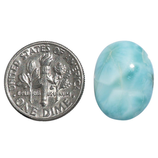 Larimar (Dominican Republic) 13x17.5x5.3 mm Oval Shape Polished Gemstone LS137-07185