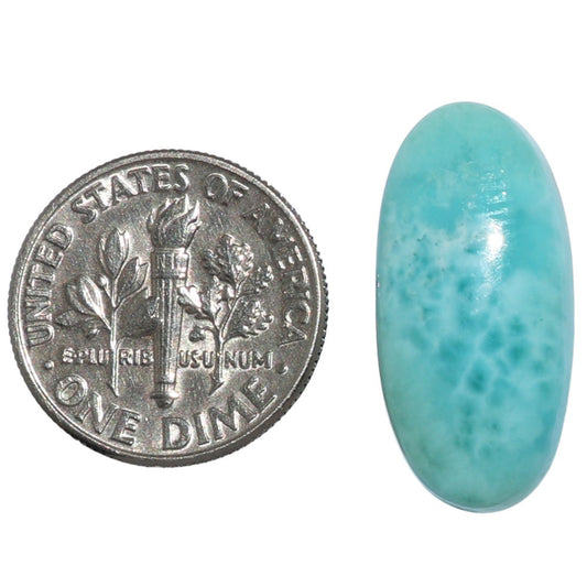Larimar (Dominican Republic) 11.1x23x4 mm Oval Shape Polished Gemstone LS137-07188