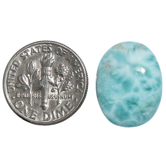 Larimar (Dominican Republic) 13.9x17.9x5.5 mm Oval Shape Polished Gemstone LS137-07189