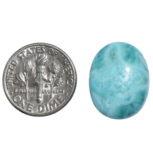 Larimar (Dominican Republic) 14.1x18.6x6 mm Oval Shape Polished Gemstone LS137-07192