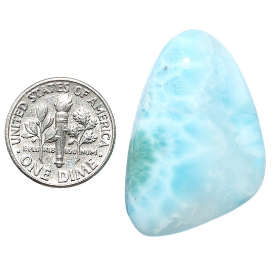 Larimar (Dominican Republic) 22.3x34x6.5 mm Fancy Shape Polished Gemstone LS137-08930