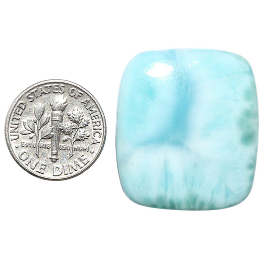 Larimar (Dominican Republic) 25x28.4x6 mm Cushion Shape Polished Gemstone LS137-08935