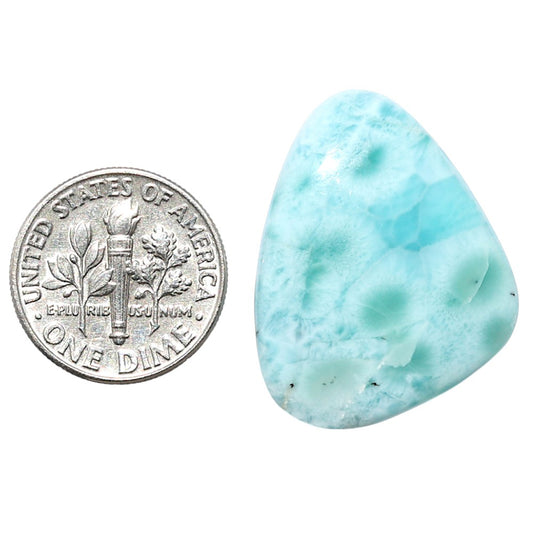 Larimar (Dominican Republic) 21.8x27.7x4.5 mm Fancy Shape Polished Gemstone LS137-08936