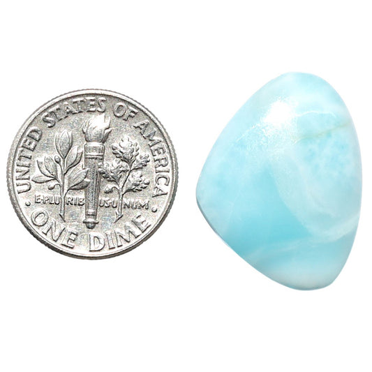 Larimar (Dominican Republic) 17.4x22.75x5 mm Heart Shape Polished Gemstone LS137-08938