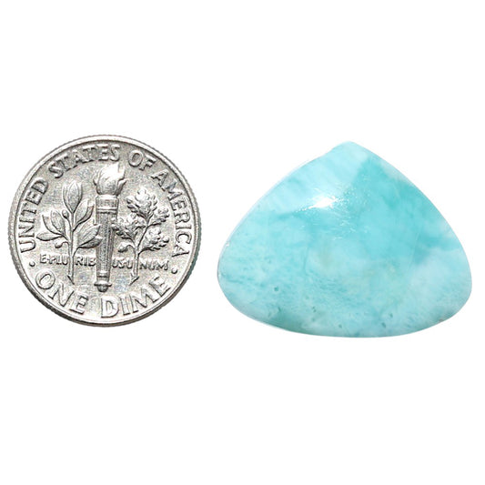 Larimar (Dominican Republic) 18.1x23.4x5.5 mm Heart Shape Polished Gemstone LS137-08942