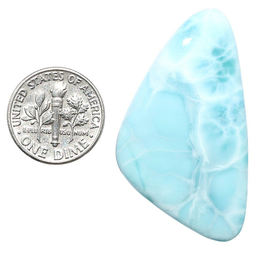 Larimar (Dominican Republic) 24.1x42.2x5.5 mm Fancy Shape Polished Gemstone LS137-08945