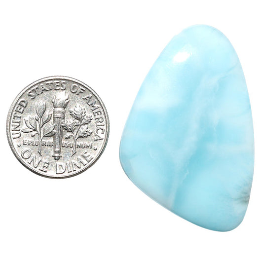 Larimar (Dominican Republic) 23.2x35.9x6 mm Fancy Shape Polished Gemstone LS137-08948