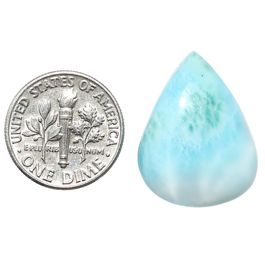 Larimar (Dominican Republic) 17.7x23.2x6.5 mm Pear Shape Polished Gemstone LS137-08951