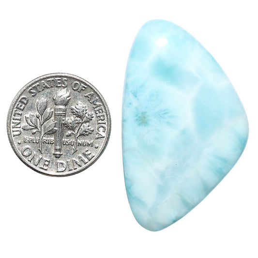 Larimar (Dominican Republic) 21.8x36.1x5 mm Fancy Shape Polished Gemstone LS137-08955