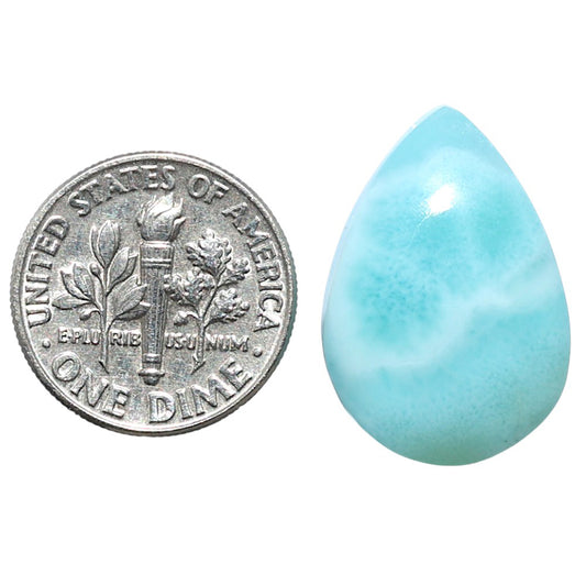 Larimar (Dominican Republic) 15.5x22.3x6 mm Pear Shape Polished Gemstone LS137-08956