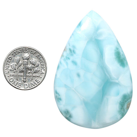 Larimar (Dominican Republic) 32x47.8x6 mm Pear Shape Polished Gemstone LS137-08962