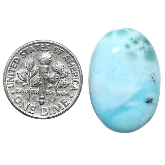 Larimar (Dominican Republic) 16x23.65x6.5 mm Oval Shape Polished Gemstone LS137-08965
