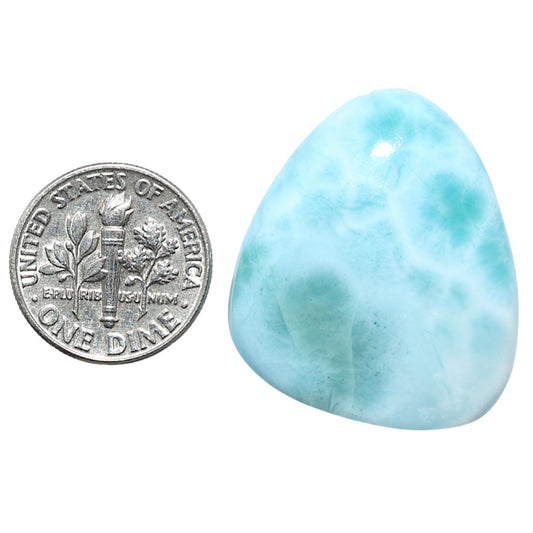 Larimar (Dominican Republic) 25.6x30.2x6 mm Fancy Shape Polished Gemstone LS137-08970