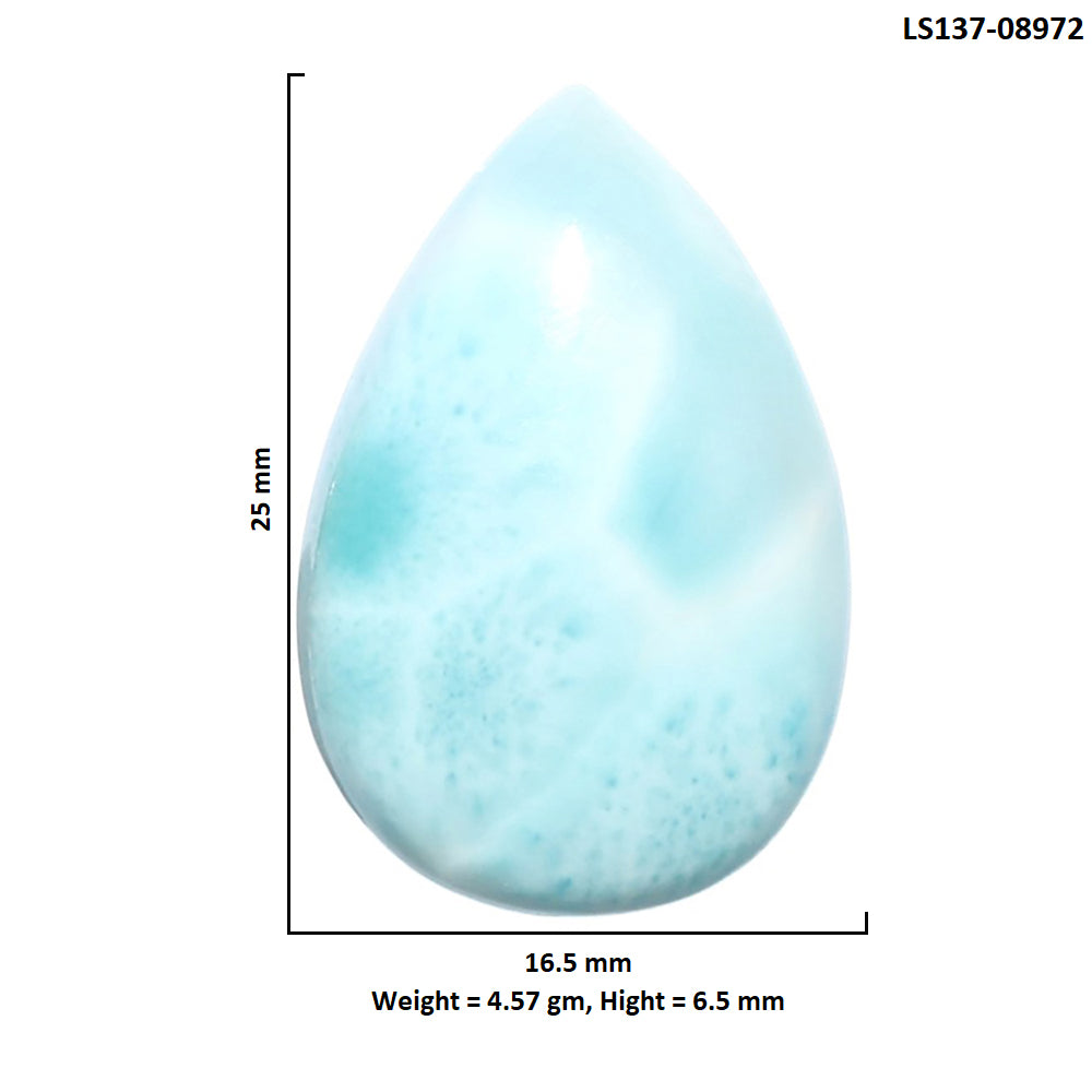 Larimar (Dominican Republic) 16.5x25x6.5 mm Pear Shape Polished Gemstone LS137-08972