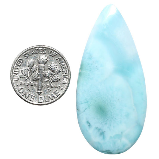 Larimar (Dominican Republic) 21x44.1x5 mm Pear Shape Polished Gemstone LS137-08982