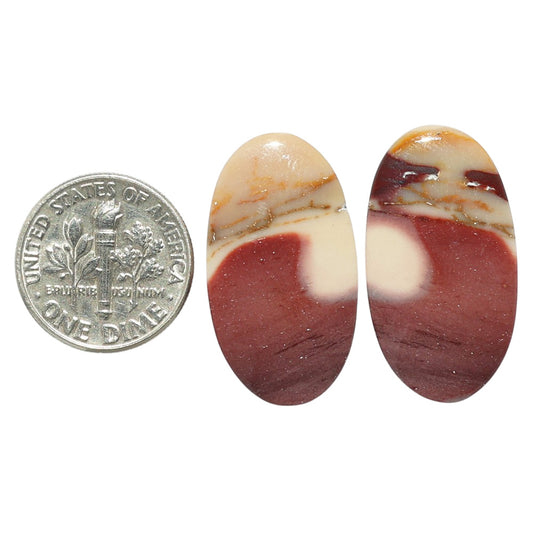 Mookaite Pair 14.8x27x4 mm Oval Shape Polished Gemstone LS139-07469