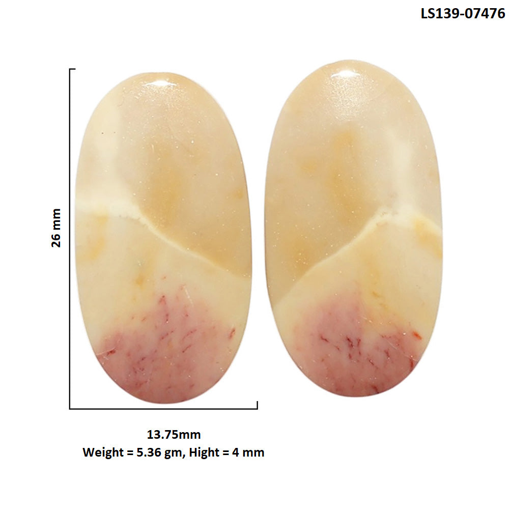 Mookaite Pair 13.75x26x4 mm Oval Shape Polished Gemstone LS139-07476