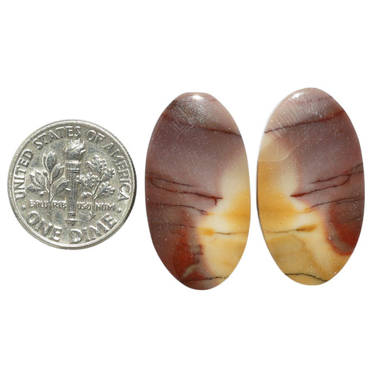 Mookaite Pair 14.4x26.8x4 mm Oval Shape Polished Gemstone LS139-07479