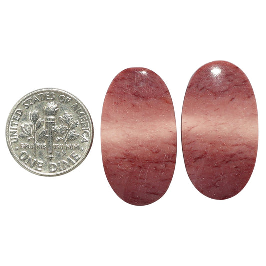 Mookaite Pair 15.2x27.5x4.5 mm Oval Shape Polished Gemstone LS139-07480