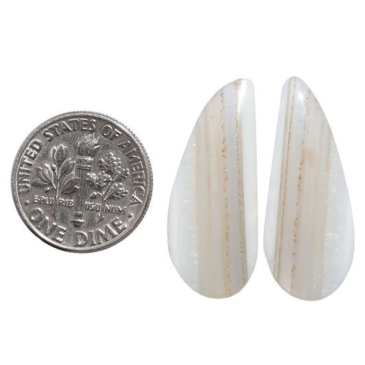 Banded Onyx Pair 11.3x27.6x4 mm Fancy Shape Polished Gemstone LS143-07661