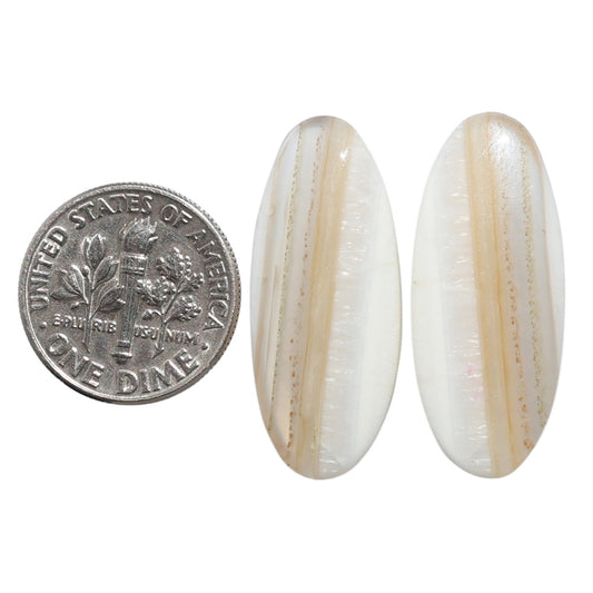 Banded Onyx Pair 12.1x28.9x4.4 mm Oval Shape Polished Gemstone LS143-07667