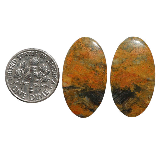 Eclipse Pair 14.5x26x3.8 mm Oval Shape Polished Gemstone LS144-07725