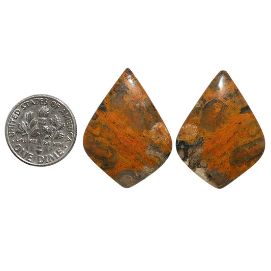Eclipse Pair 21.9x29.2x3.5 mm Fancy Shape Polished Gemstone LS144-07729