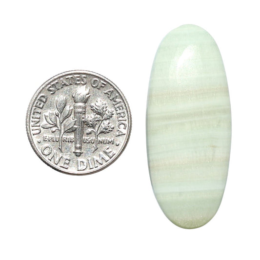 Saturn Chalcedony 14.4x34.3x4 mm Oval Shape Polished Gemstone LS145-08526