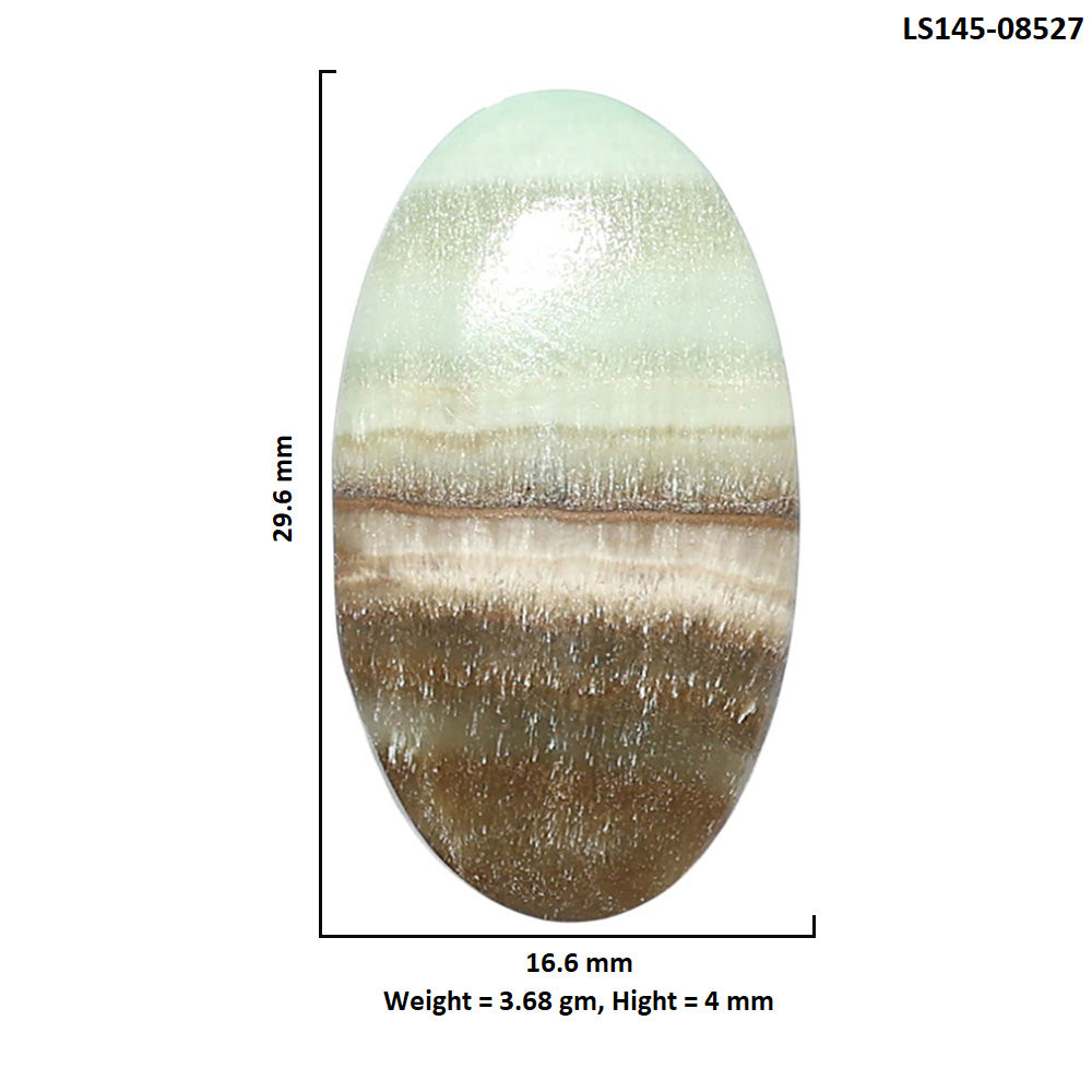 Saturn Chalcedony 16.6x29.6x4 mm Oval Shape Polished Gemstone LS145-08527
