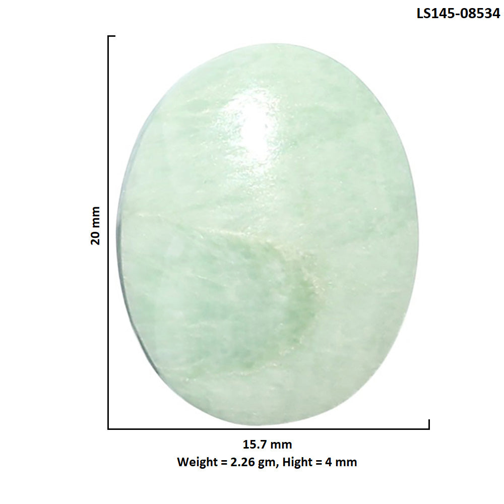 Saturn Chalcedony 15.7x20x4 mm Oval Shape Polished Gemstone LS145-08534
