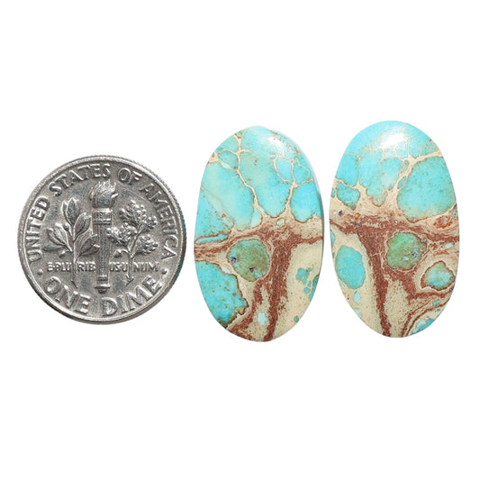 Sea Sediment Jasper Pair 13.5x22.4x4.5 mm Oval Shape Polished Gemstone LS146-07680