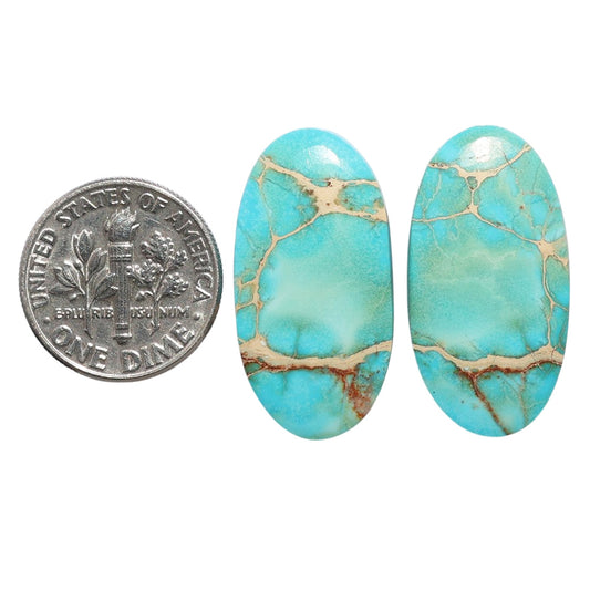 Sea Sediment Jasper Pair 13.9x26.8x4.5 mm Oval Shape Polished Gemstone LS146-07688