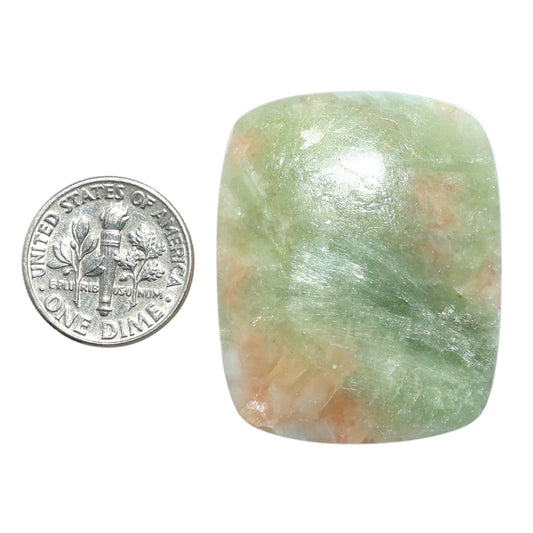 Golden Seraphinite 29.35x36.45x6 mm Cushion Shape Polished Gemstone LS149-08074