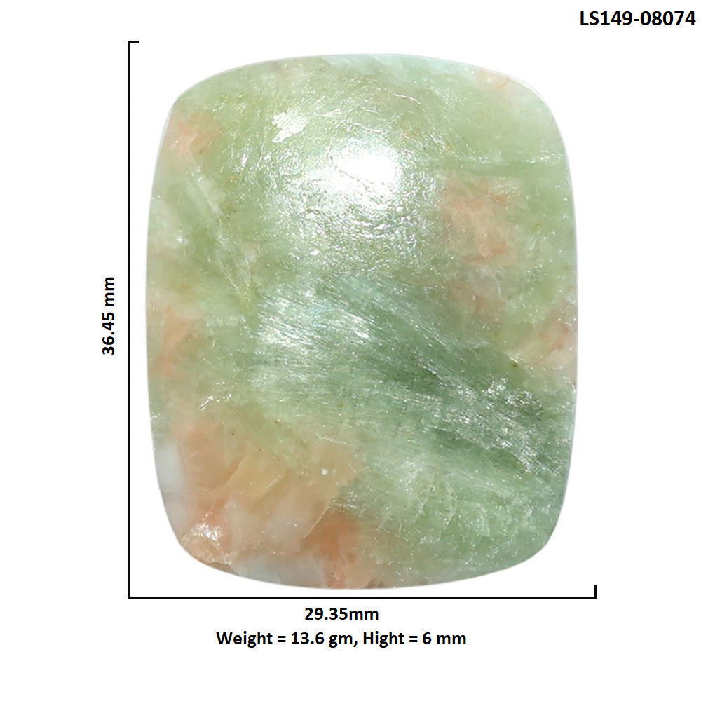 Golden Seraphinite 29.35x36.45x6 mm Cushion Shape Polished Gemstone LS149-08074
