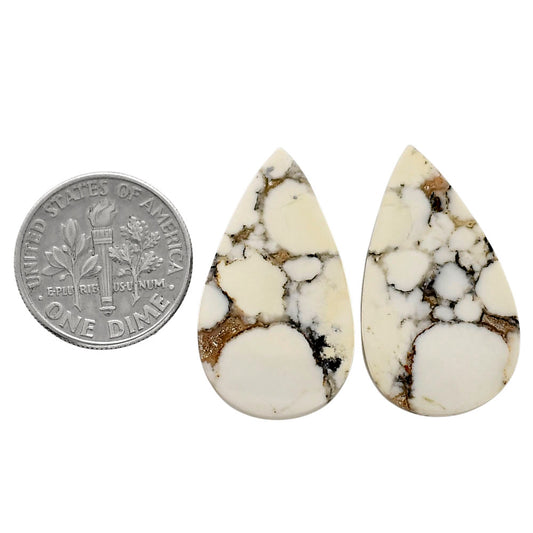 Wild Horse Jasper Pair 15.7x27.2x4 mm Pear Shape Polished Gemstone LS15-04745