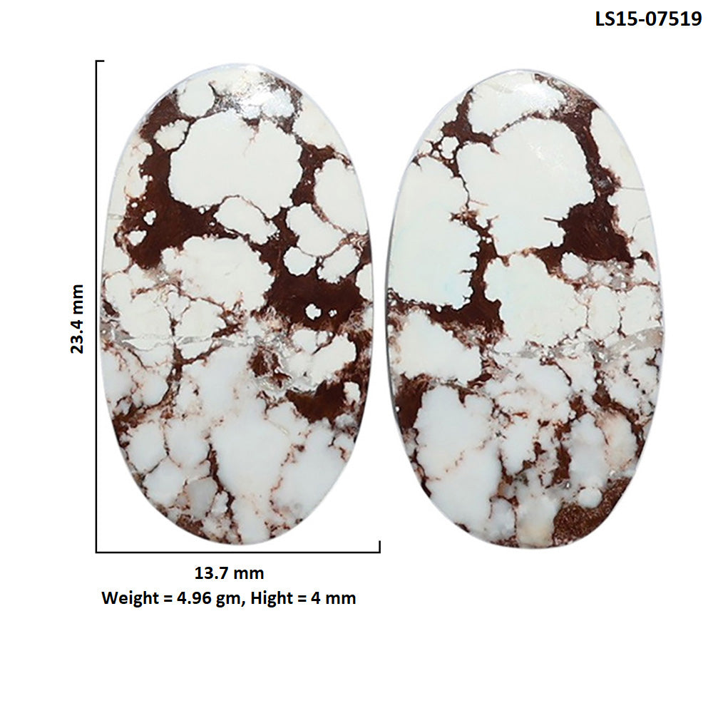 Wild Horse Jasper Pair 13.7x23.4x4 mm Oval Shape Polished Gemstone LS15-07519