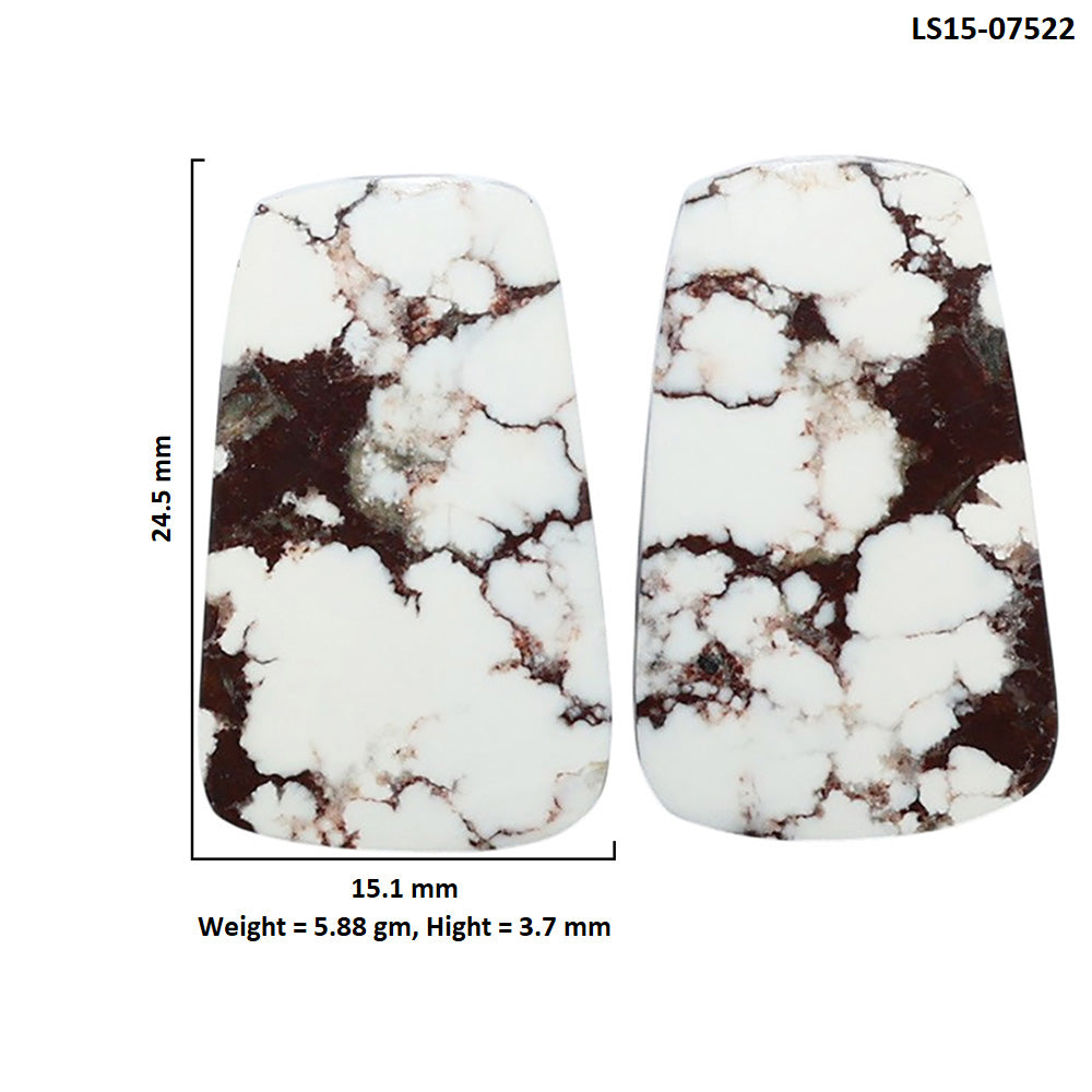 Wild Horse Jasper Pair 15.1x24.5x3.7 mm Fancy Shape Polished Gemstone LS15-07522