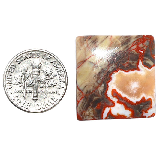Money Agate 21.9x23x5.8 mm Baguette Shape Polished Gemstone LS151-08240